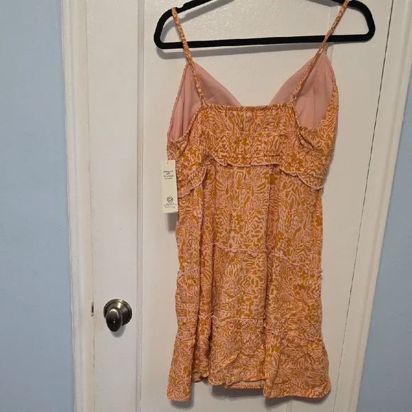 No Boundaries Orange Floral Dress - Picture 4 of 8